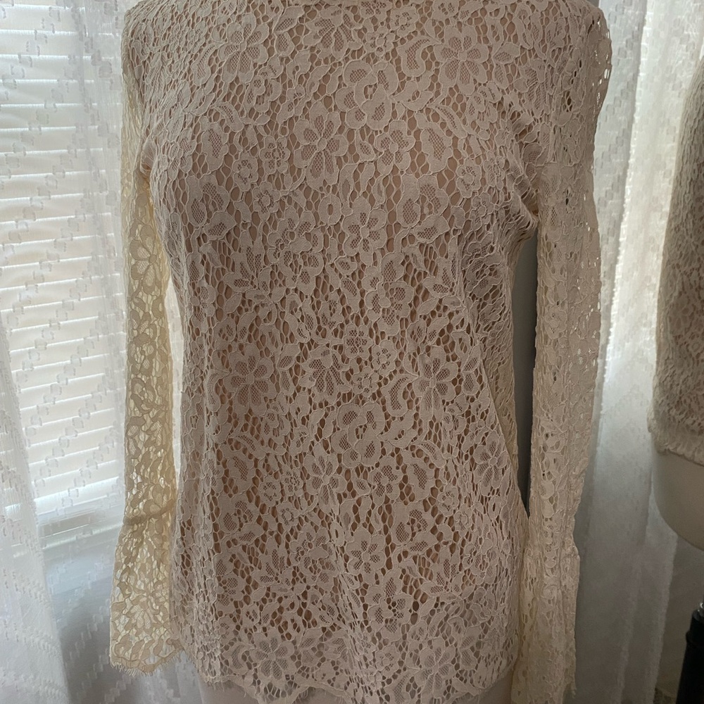 Elegant Cream Lace Top